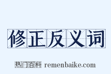 修正反义词是什么意思的图片